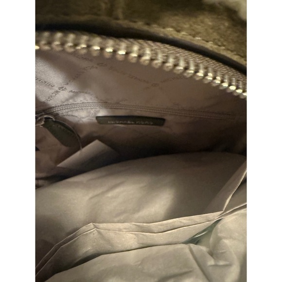 Michael Kors Rhea Medium Backpack Olive Green Suede NWT New with Tags - Picture 9 of 11